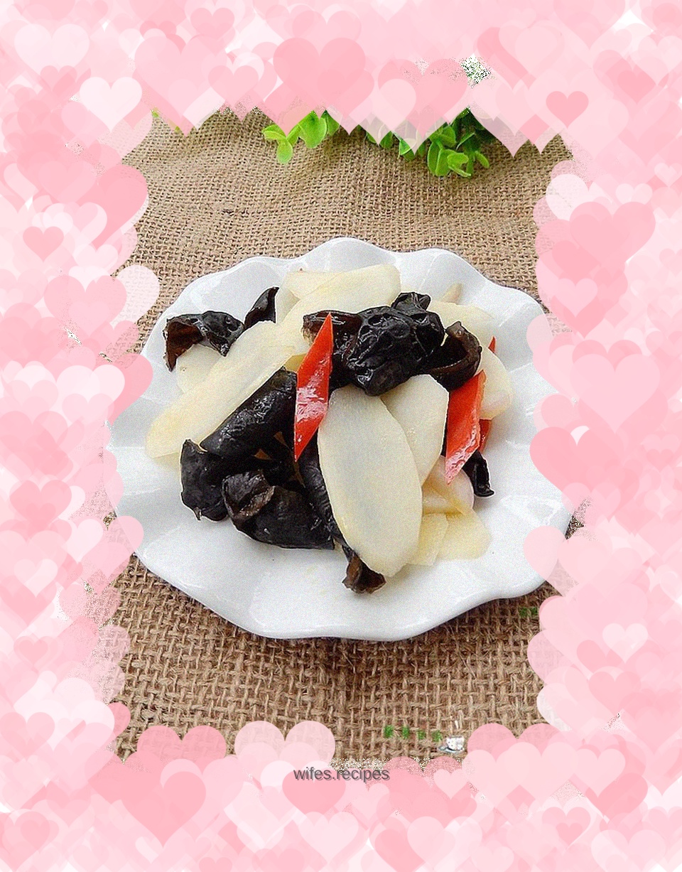 Fried fungus with yam