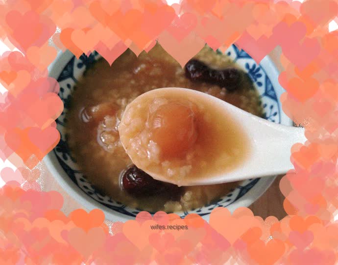 Longan and red date porridge
