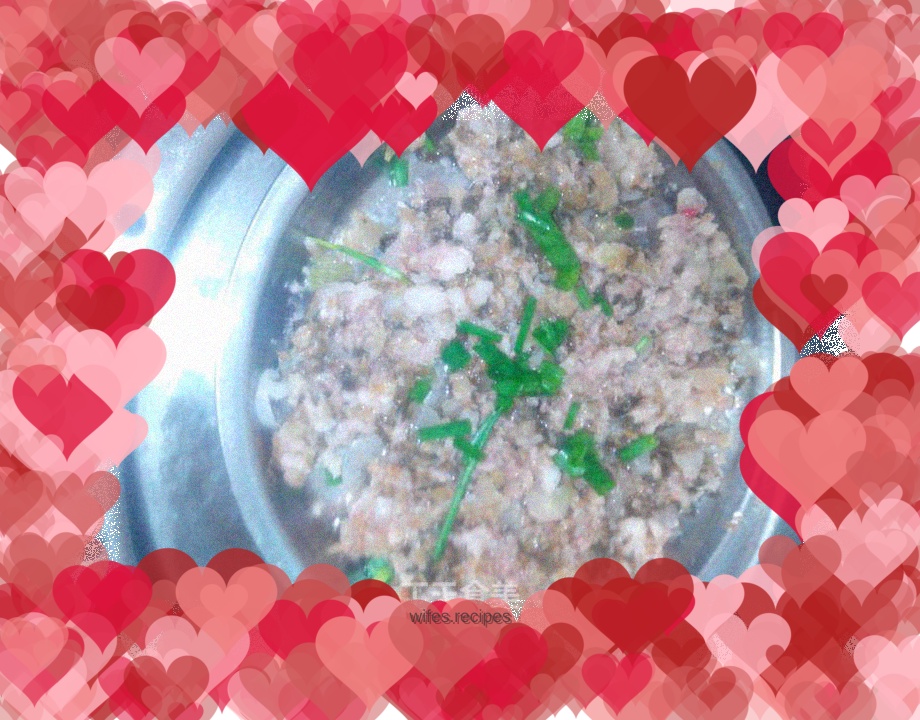 Steamed meatloaf with pickled vegetables