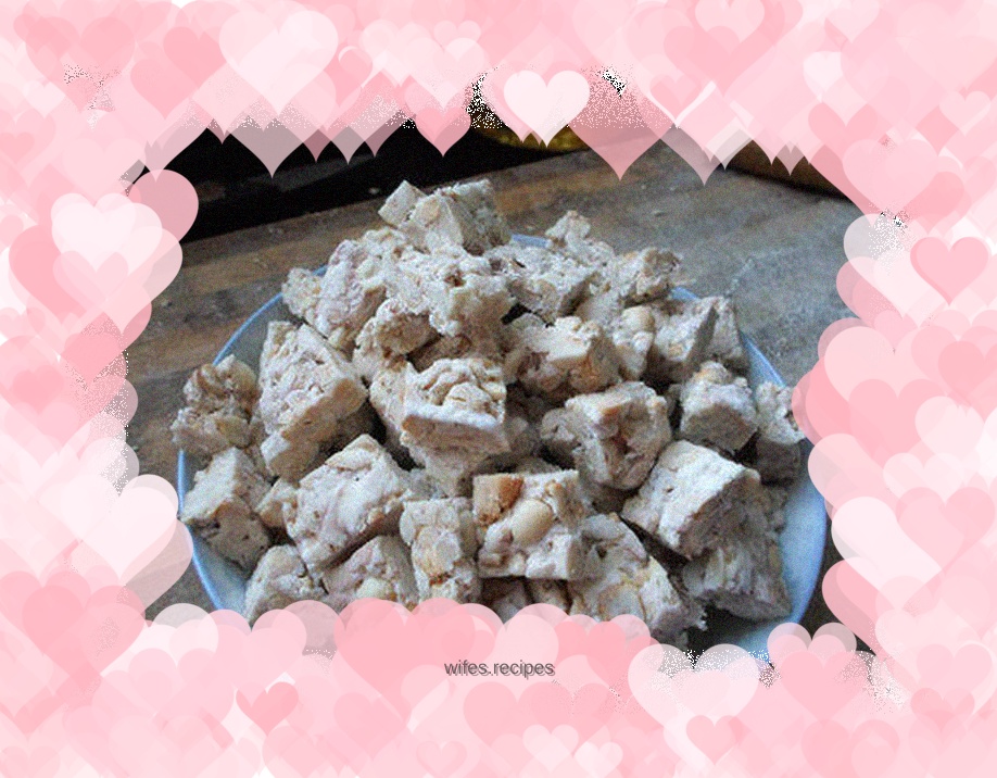 Delicious handmade peanut nougat