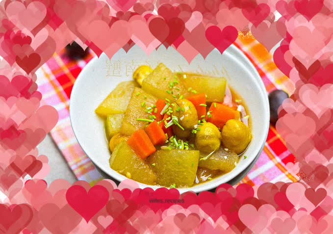 Boiled chestnuts with winter melon