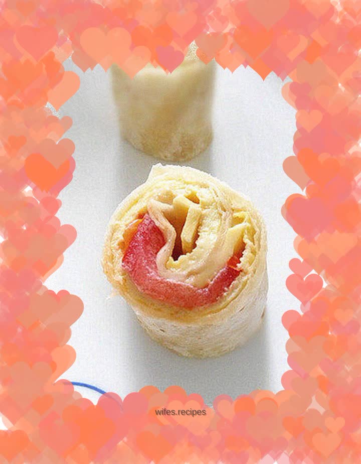 Cheese and egg hand rolls