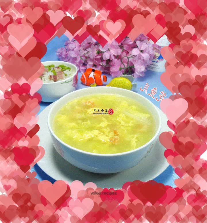 Kaiyang egg white vegetable soup