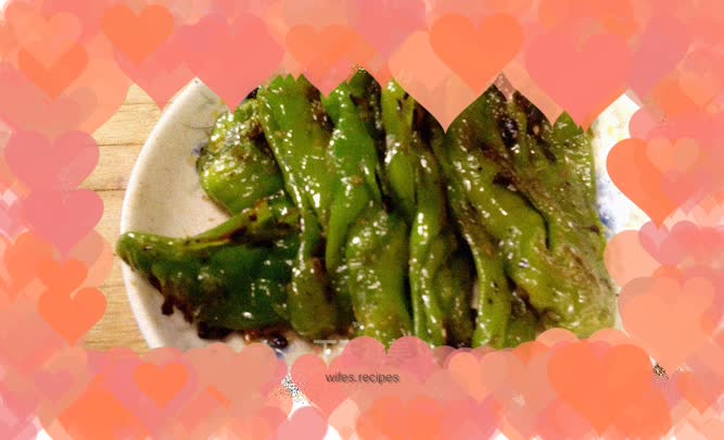 Stir-fried green peppers with black bean sauce