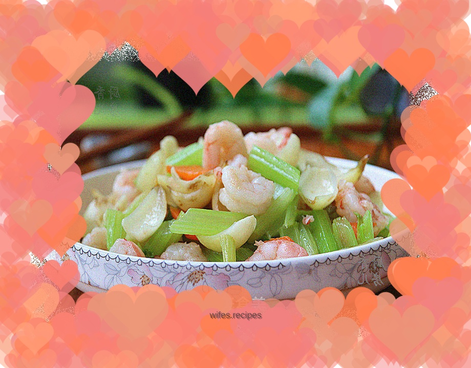 Shrimp, Celery and Lily
