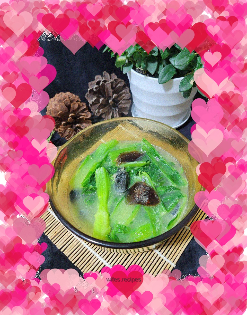 Preserved Egg and Mustard Soup