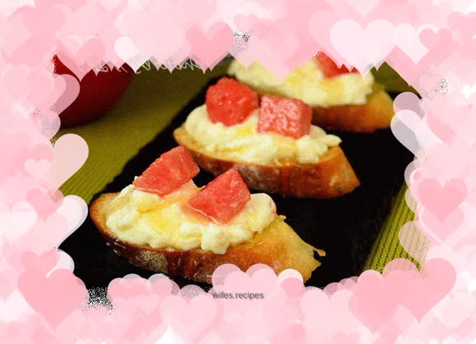 Watermelon cheese snack