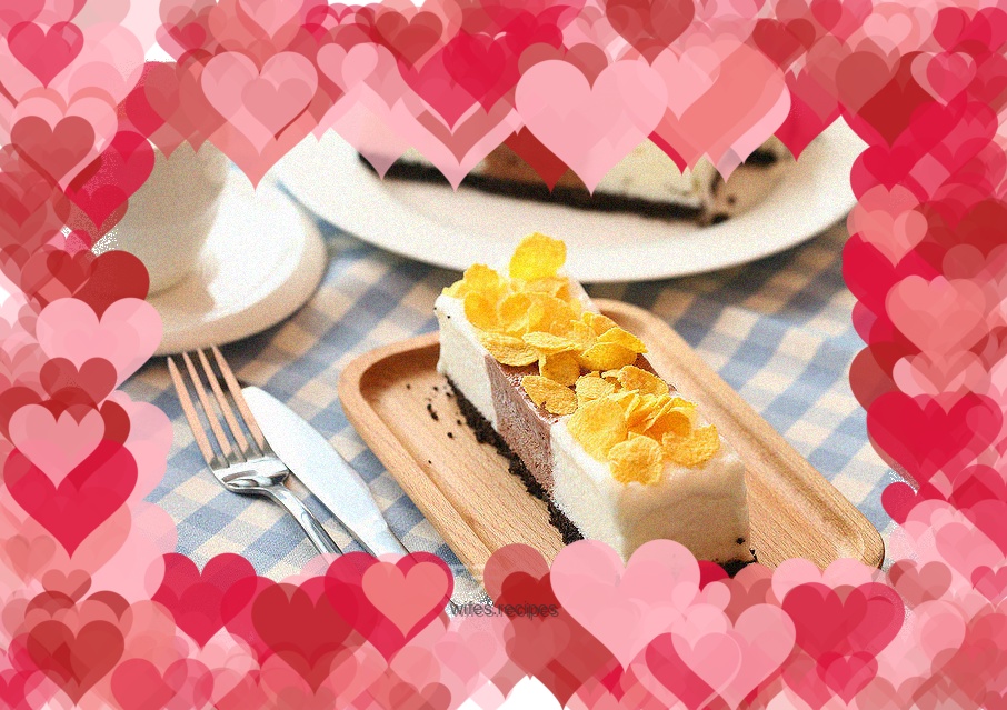 Two-color ice cream cake