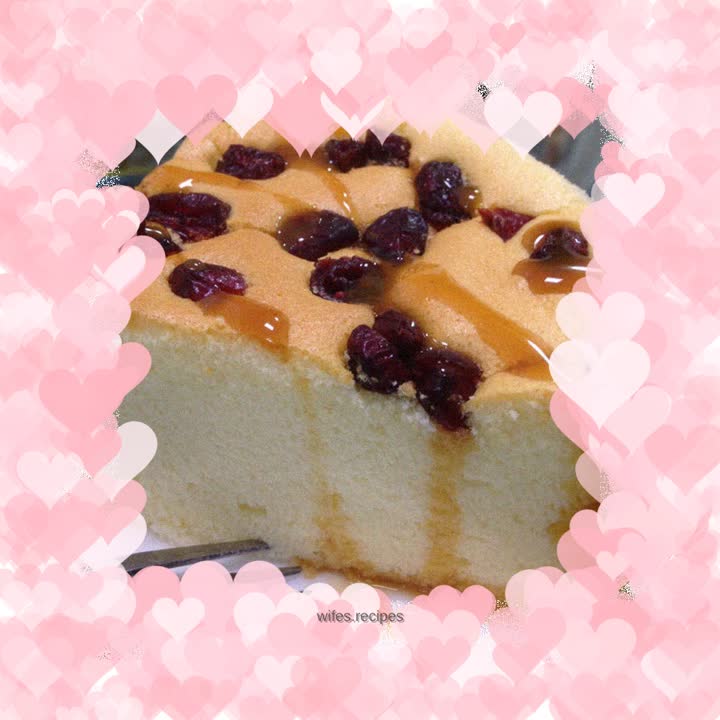 Cranberry yogurt chiffon