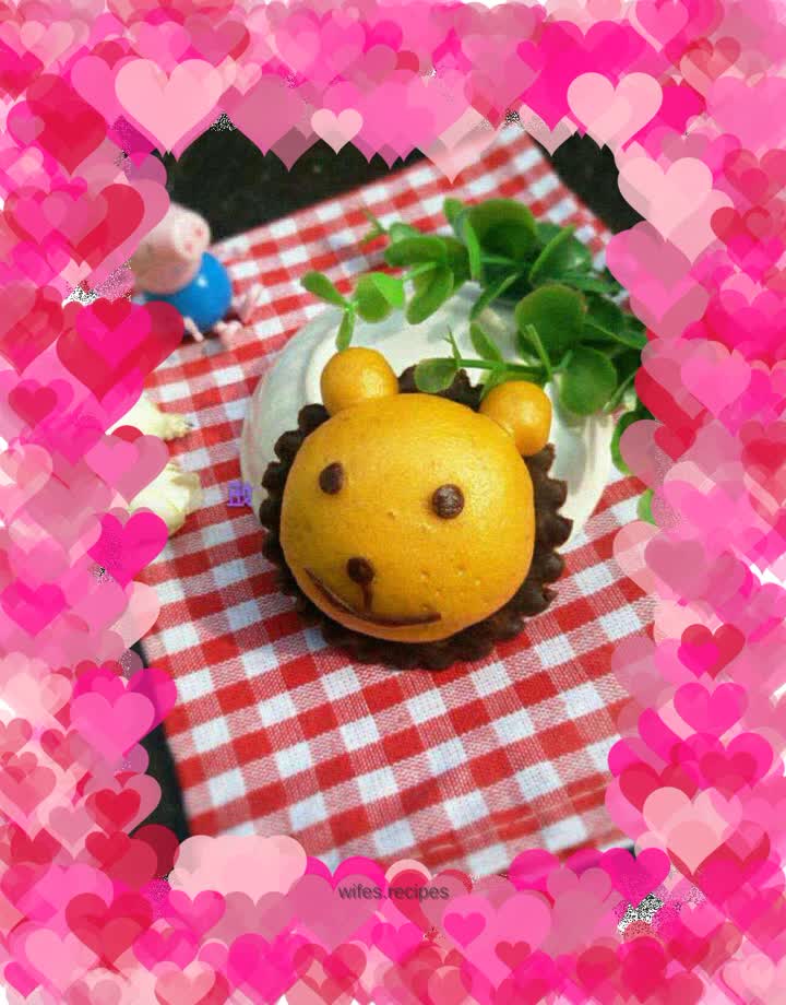Super cute little lion steamed buns, so cute