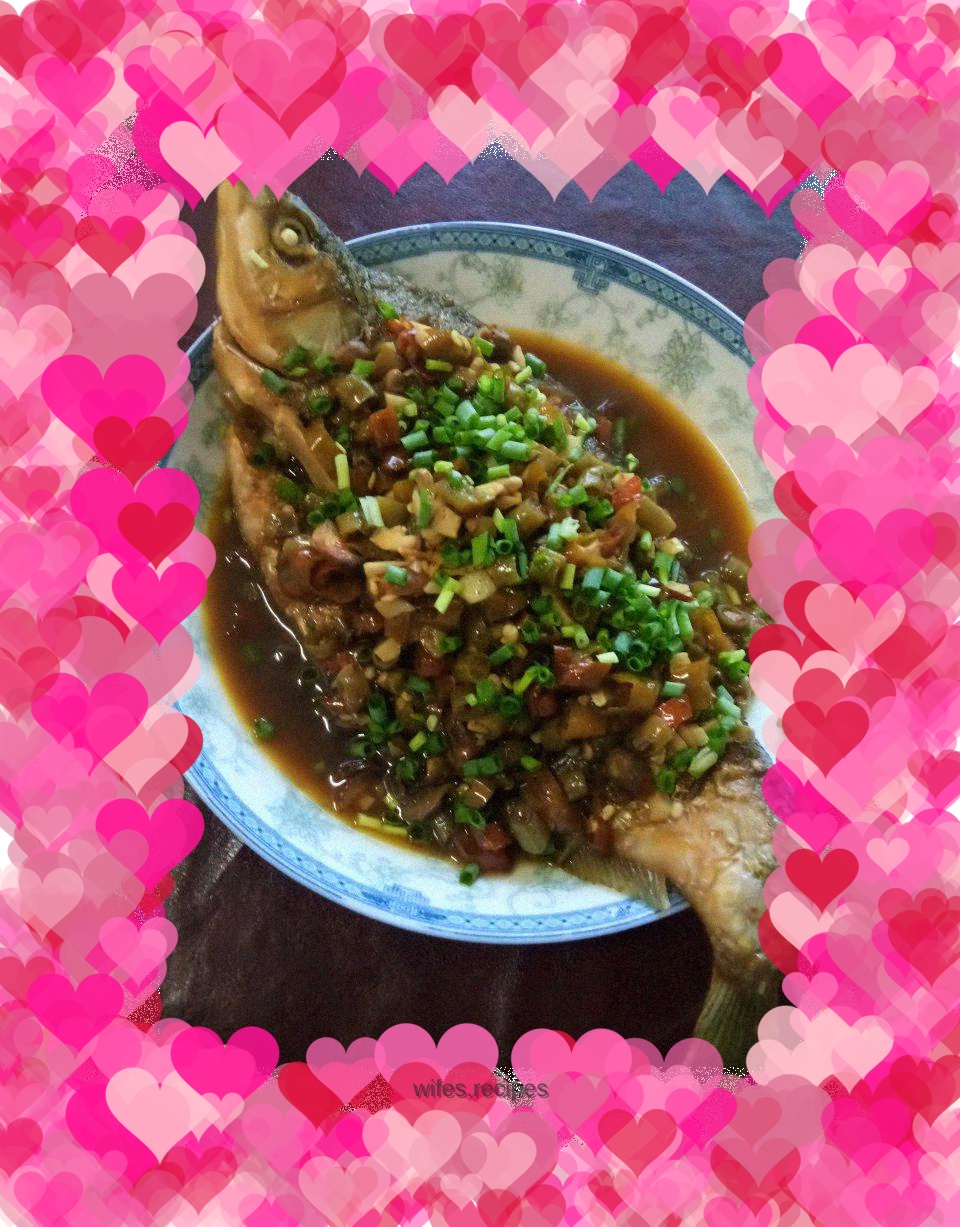 Braised bream with kimchi