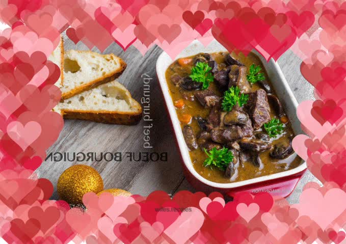 Christmas party meal series: French red wine braised beef Beef Burgundy