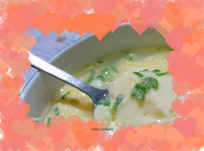 Delicious steamed egg custard