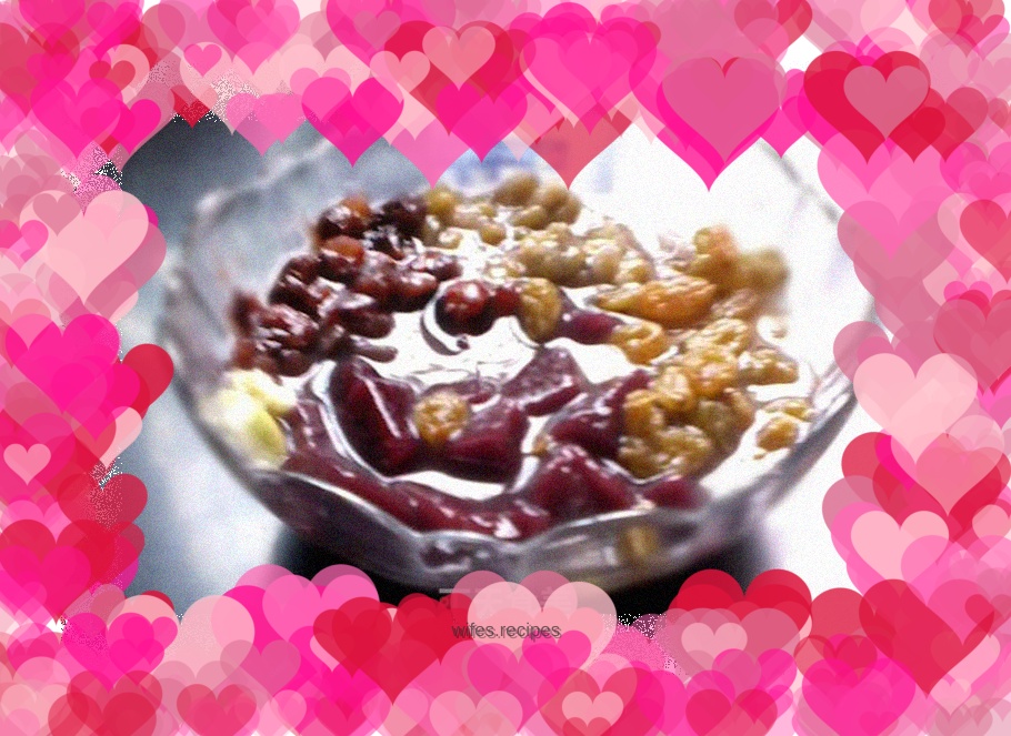 Honey bean, purple potato and taro balls