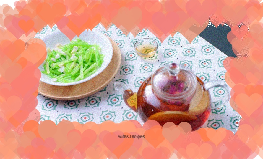 Refreshing quick dishes: celery almonds & English black tea