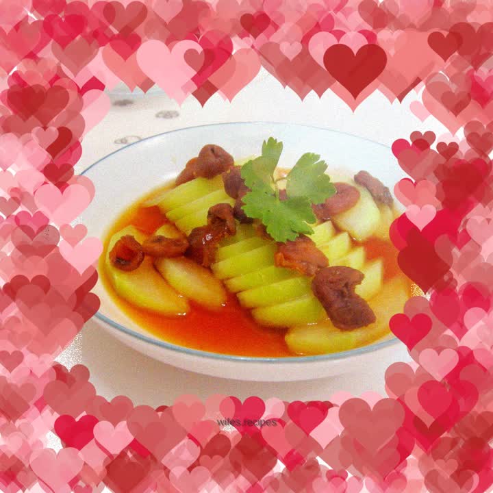 Steamed Winter Melon with Longan and Brown Sugar