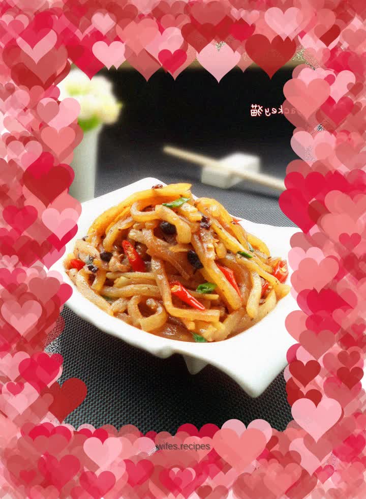 Shredded radish with soy sauce