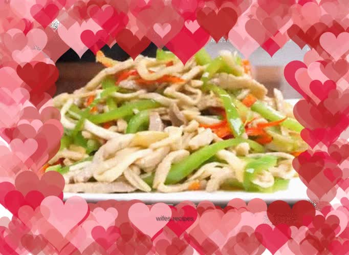 Fried three shredded shreds