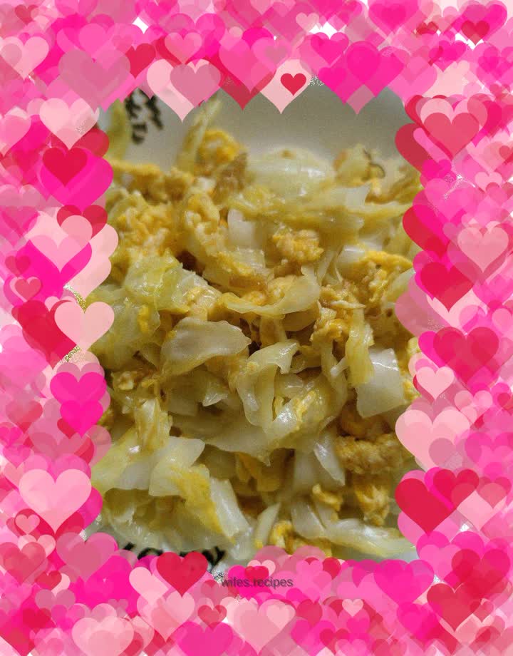 Stir-fried cabbage with egg white