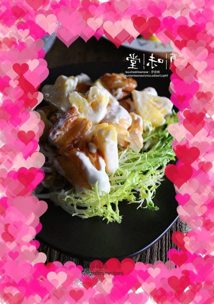 Pineapple Fritters and Shrimp