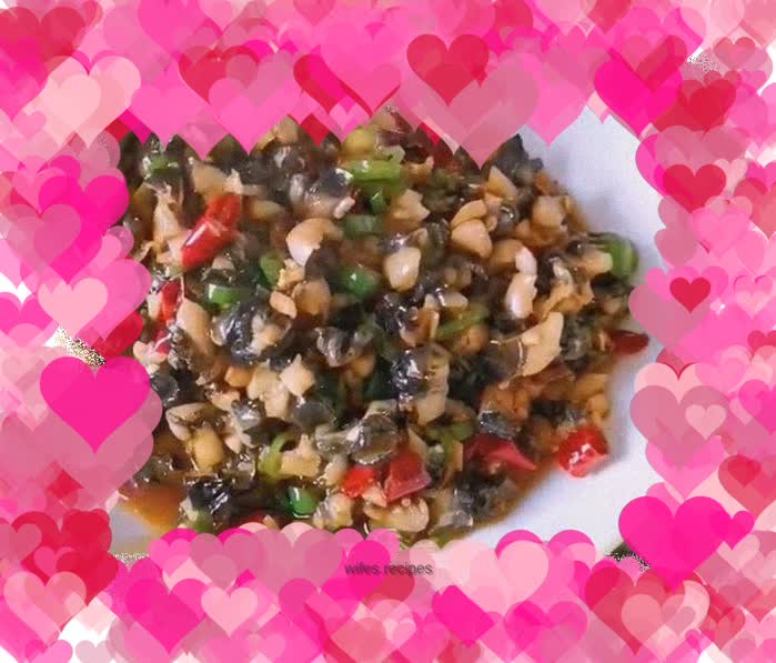 Stir-fried snail meat