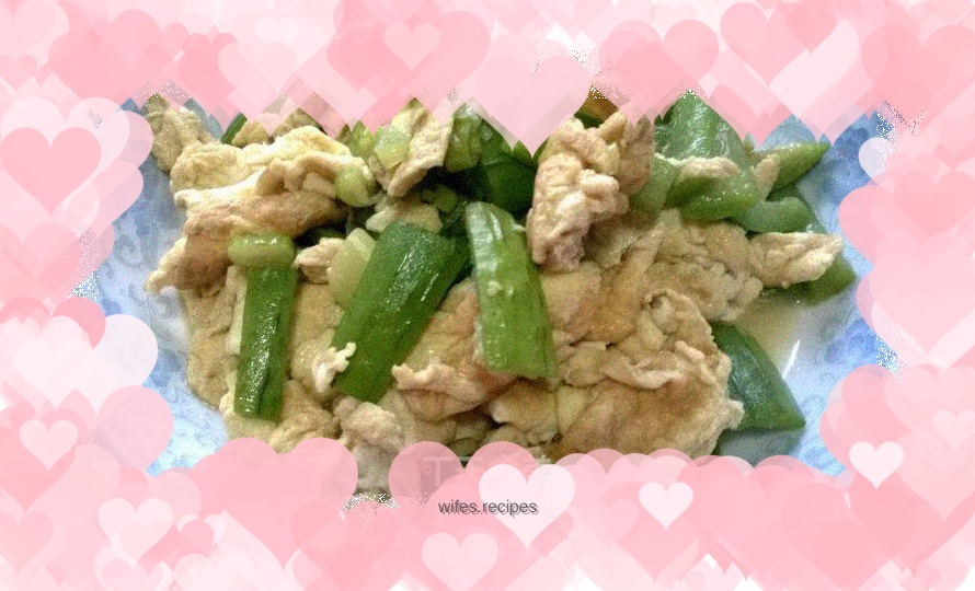 Scrambled eggs with loofah