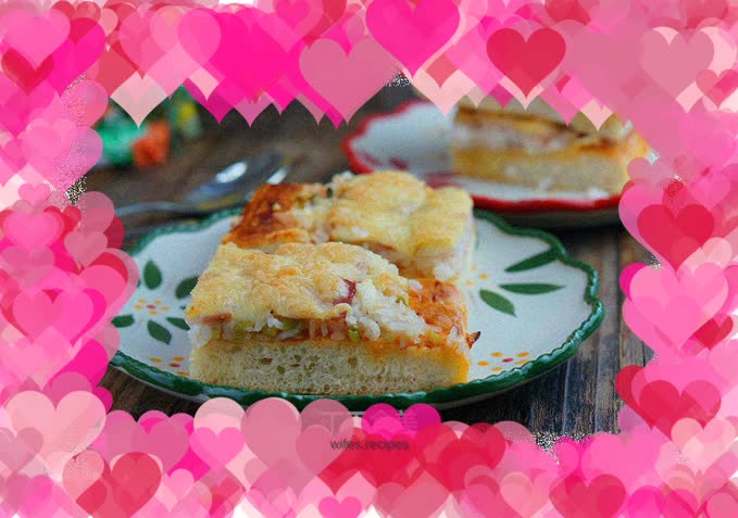 Fresh fried rice pizza