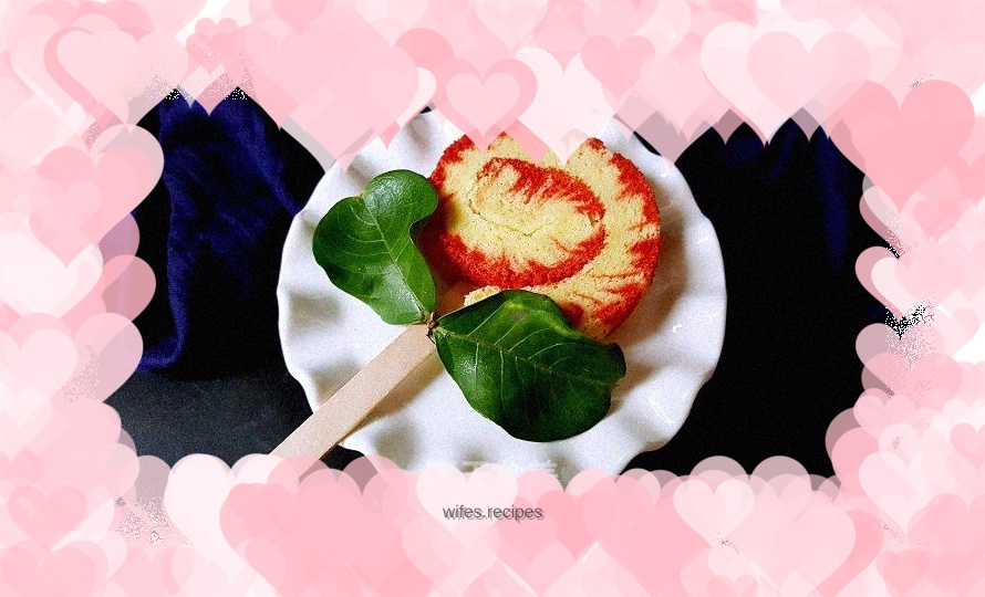 Red whirlwind cake roll