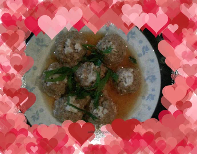 Glutinous glutinous rice balls with water chestnuts