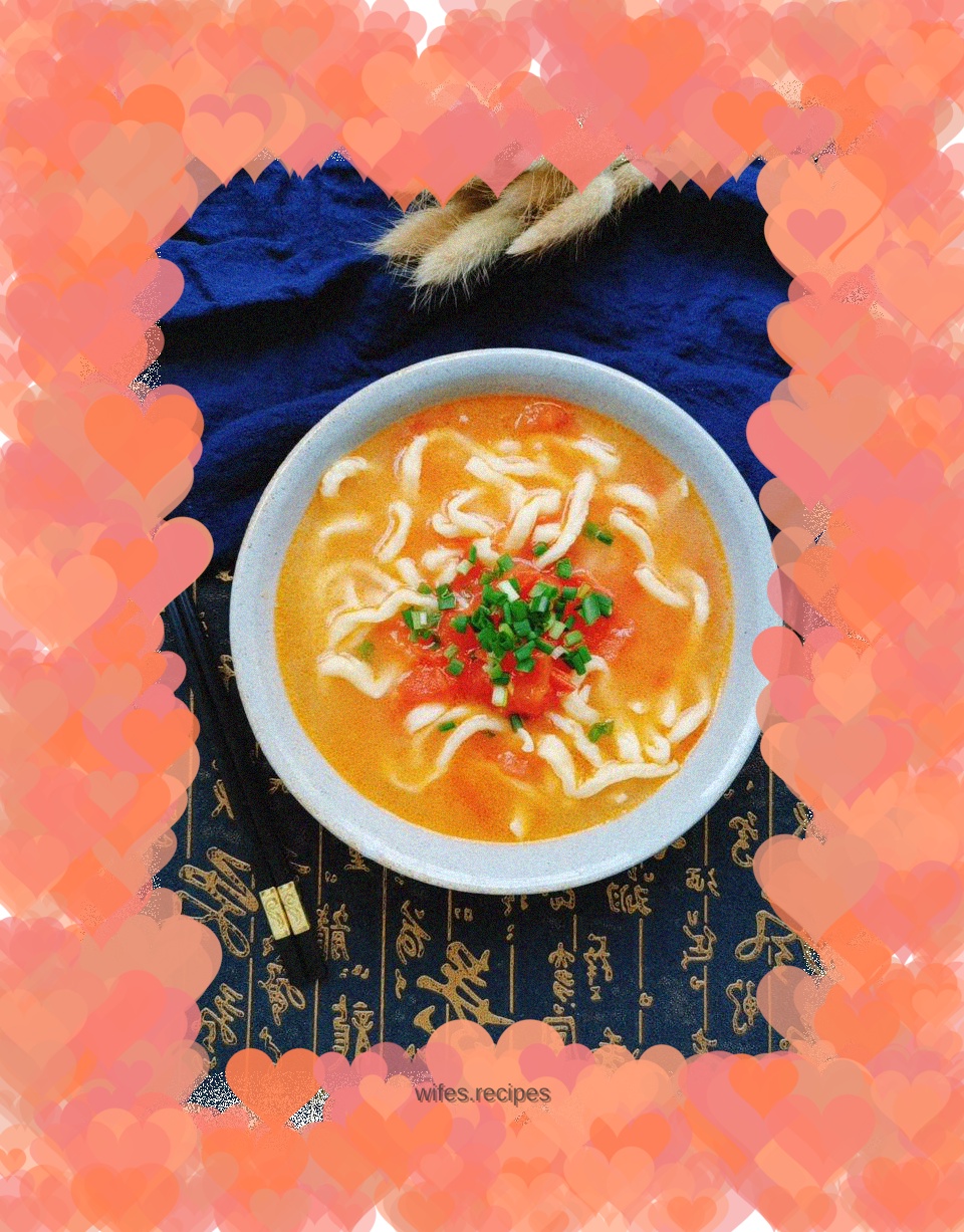 Tomato and egg hand-made noodles