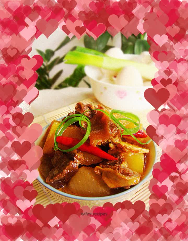 Beef brisket stewed with radish