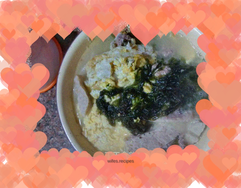 Seaweed Pork and Egg Soup