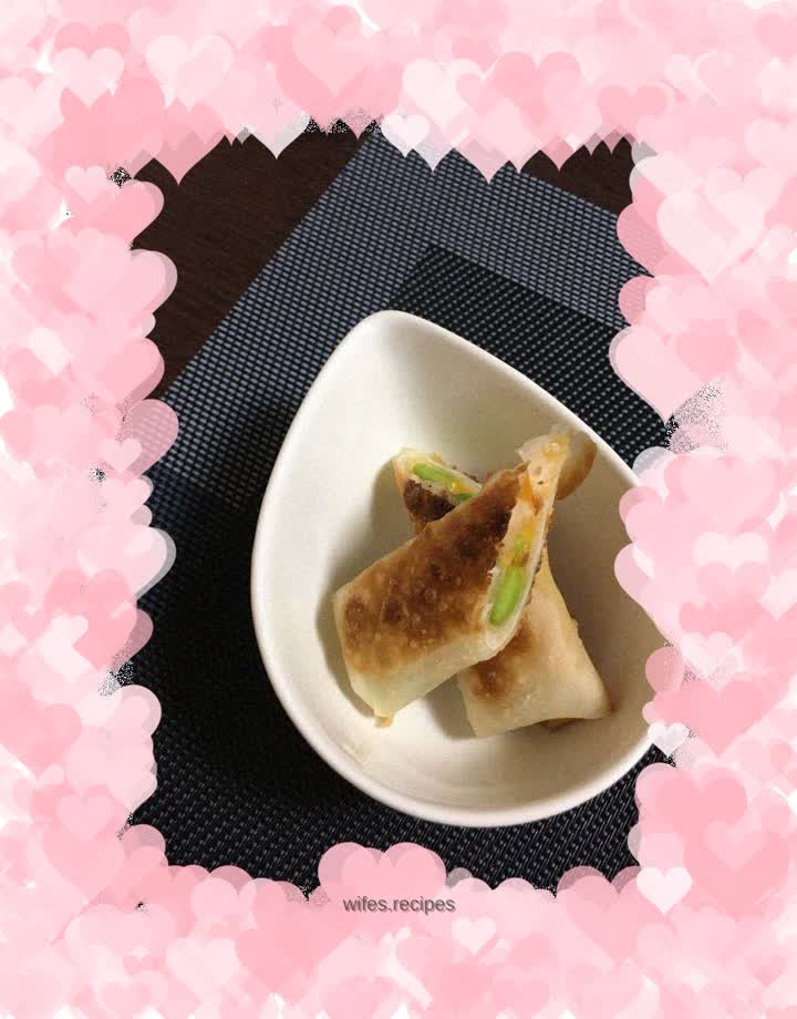 Edamame cheese spring rolls