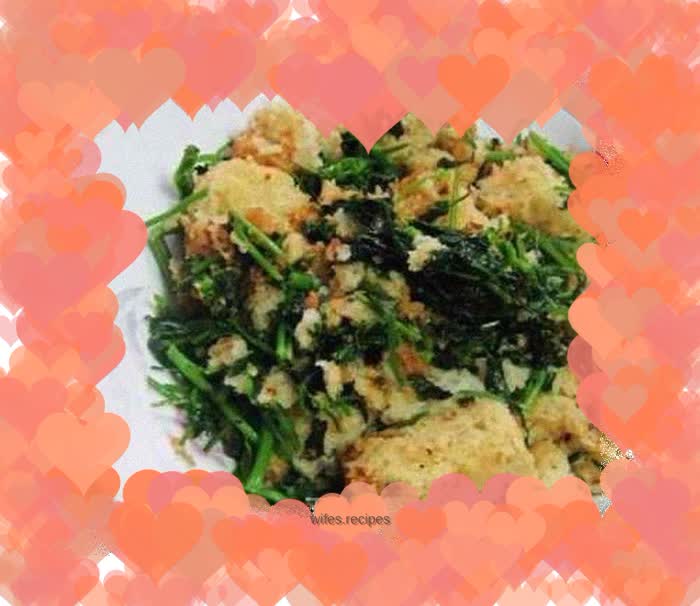 Fried bread with straw