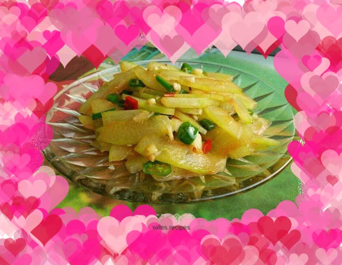 Stir-fried watermelon rind