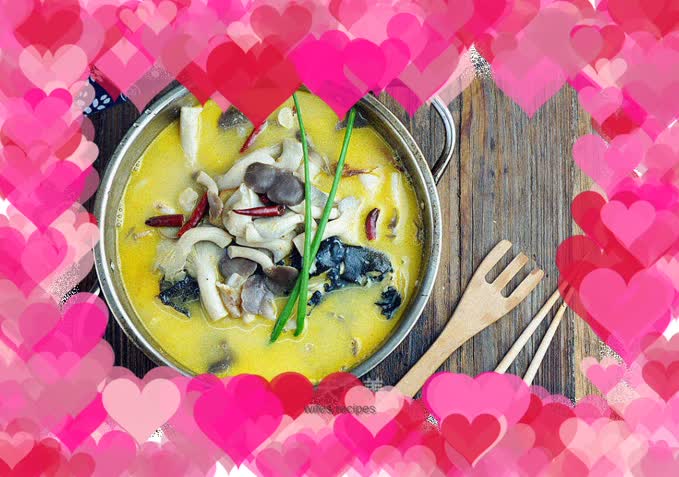 Mushroom and fish head soup