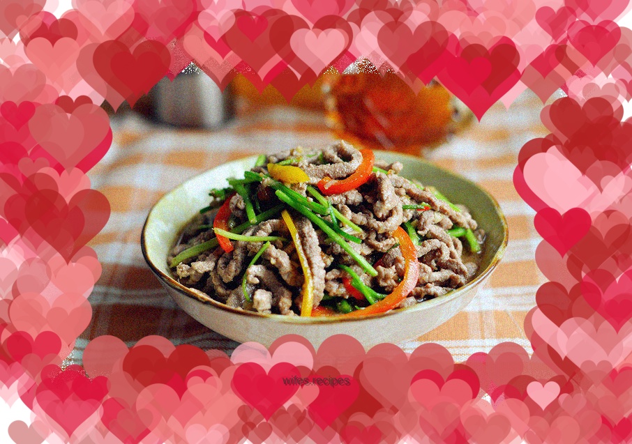 Stir-fried shredded beef with coriander