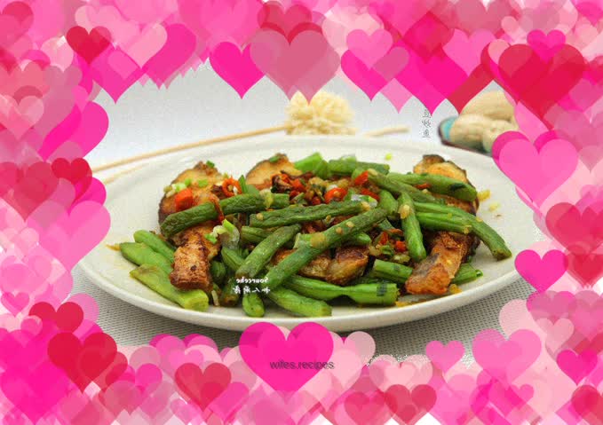 Fried fish with green beans