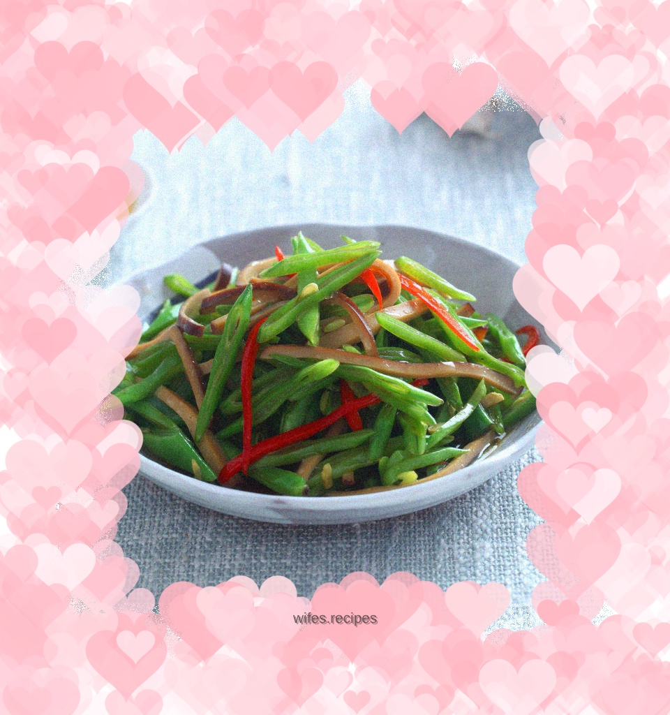 Stir-fried dried eggs with kidney beans