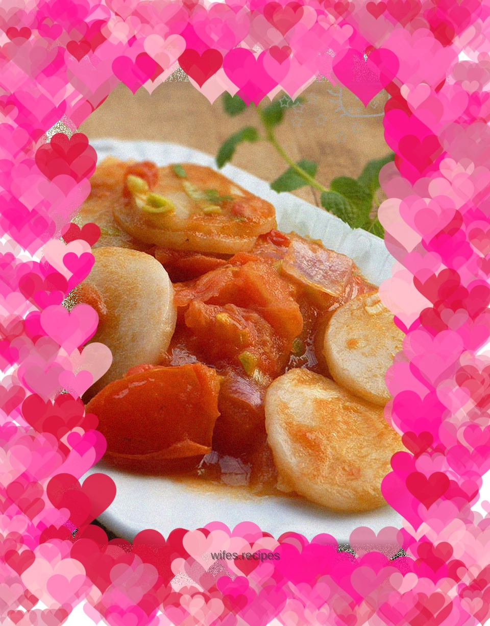 Tomato fried rice cake