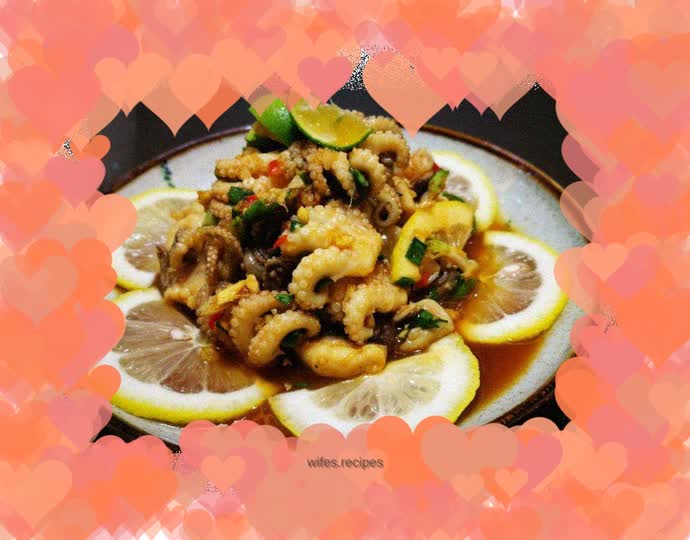 Lemon mustard spicy baby octopus