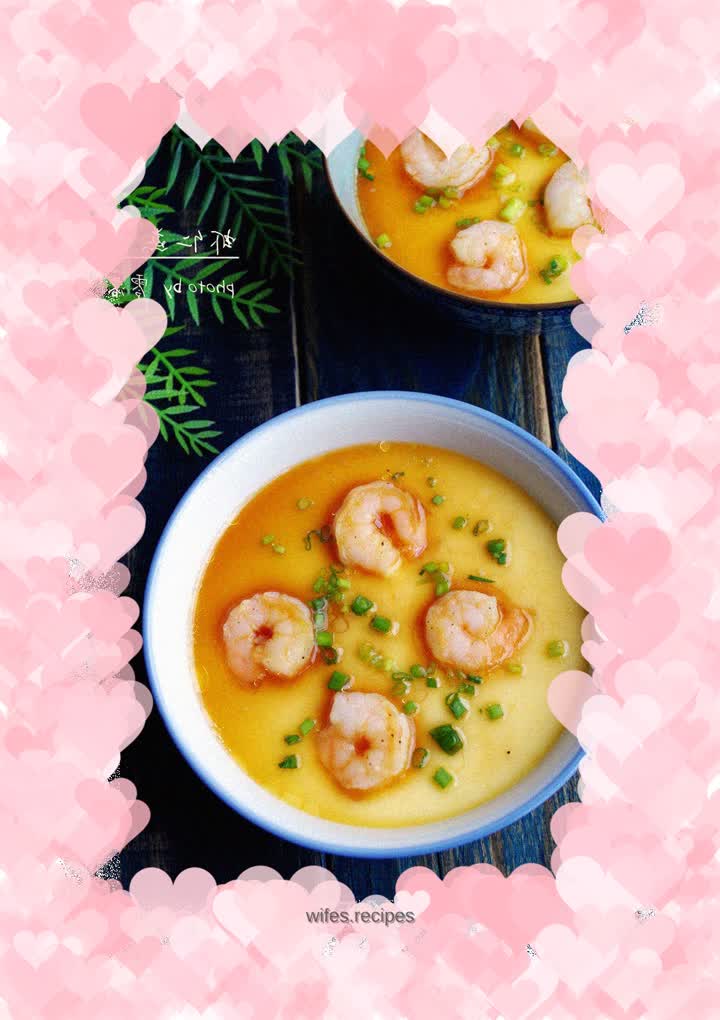 Steamed Egg with Shrimp