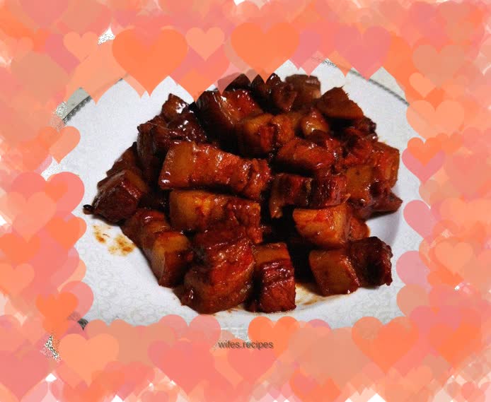 Braised pork with red bean curd