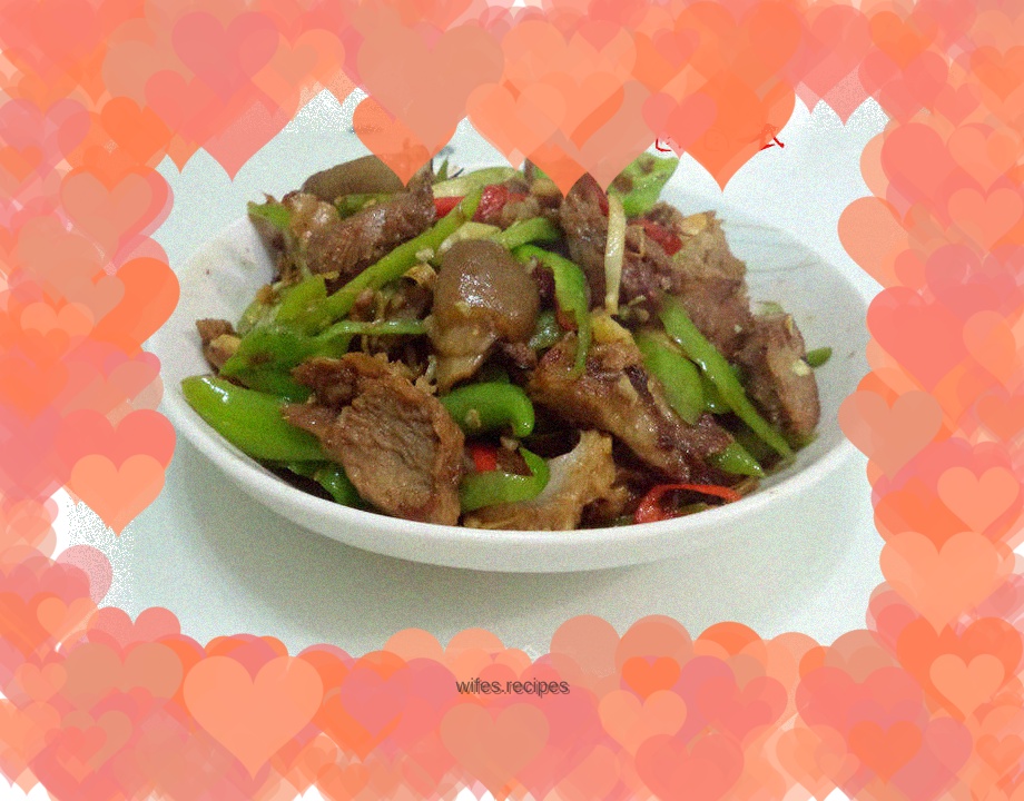 Braised mutton with rice pepper