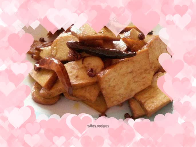 Dried tofu and peppercorns