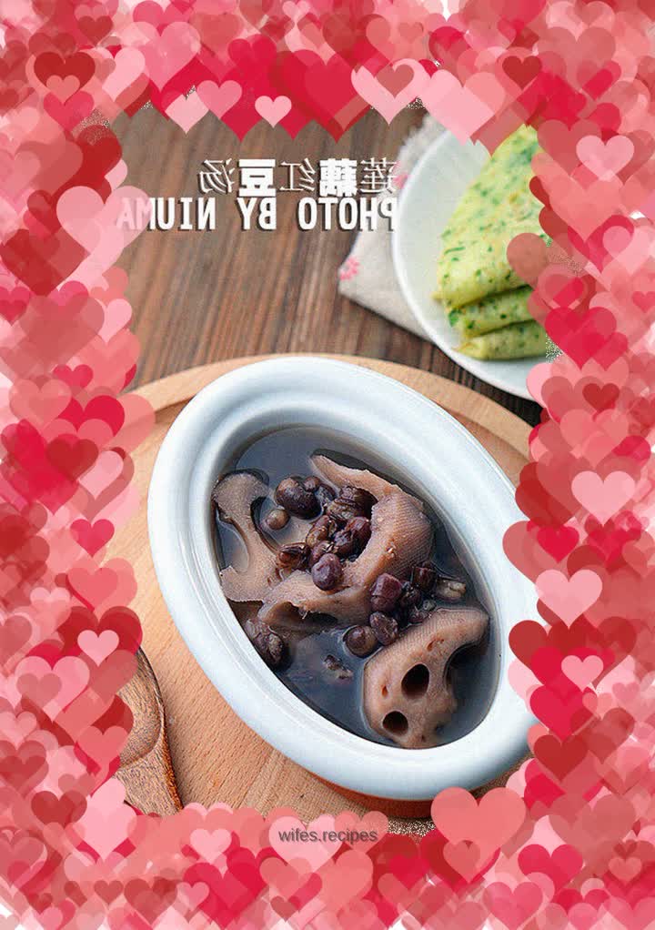 Lotus root and red bean soup