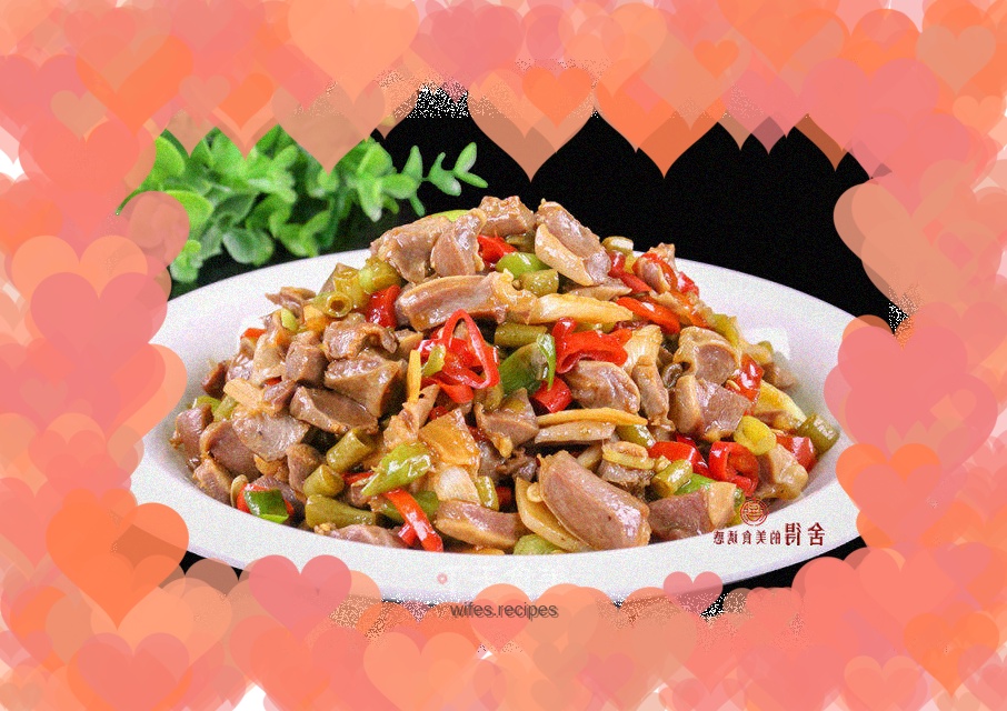 Hot and sour chicken gizzards