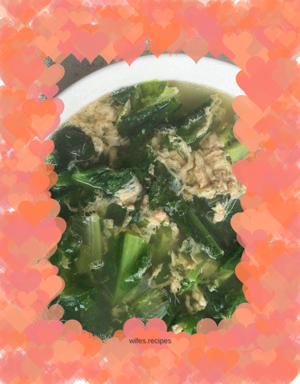 Eat two lettuces (1) Lettuce leaf egg soup