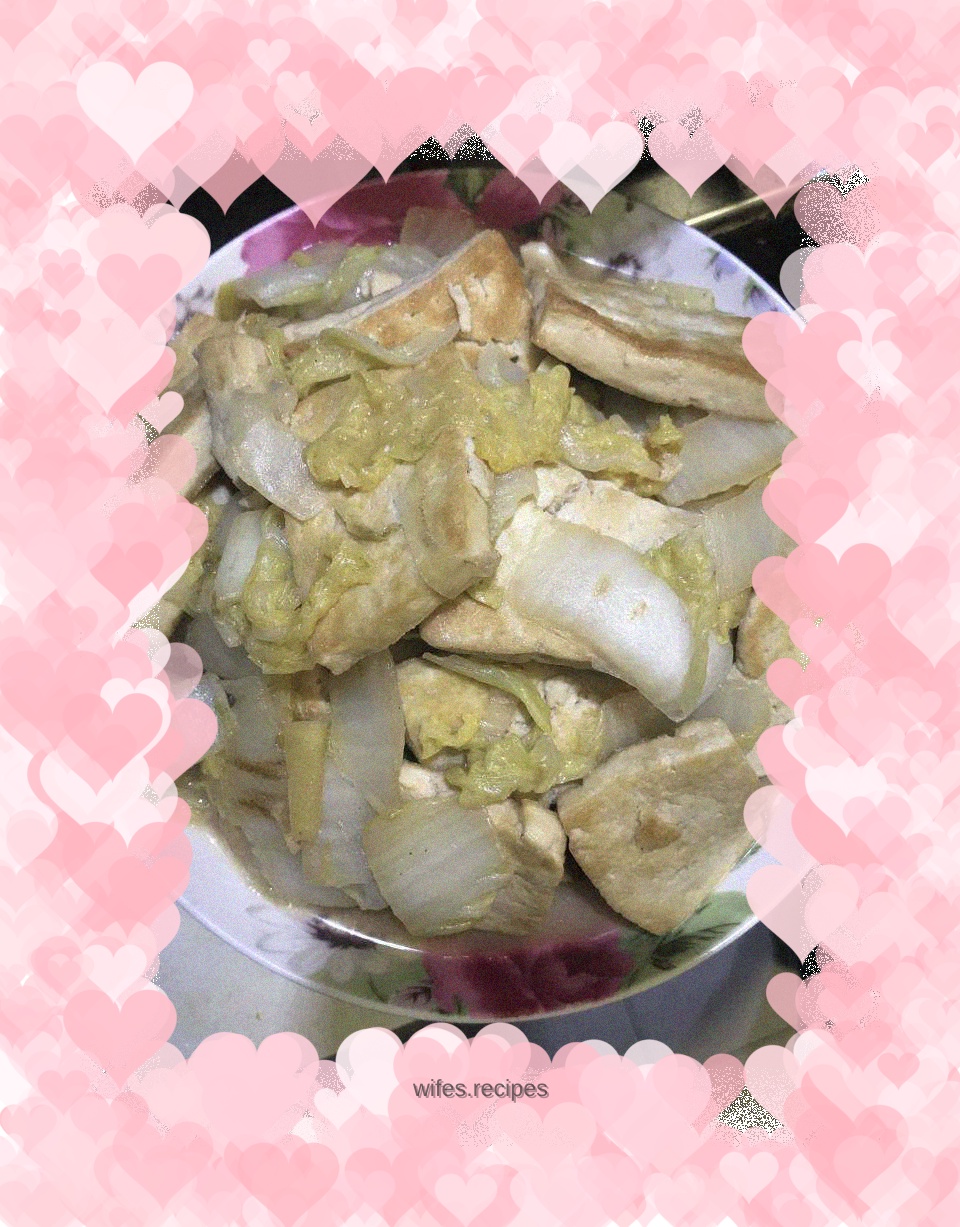 Homemade cabbage and tofu