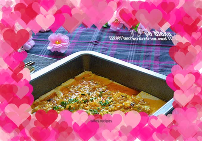 Grilled crab roe tofu